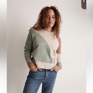 Madewell‎ Cedarbrook Pullover Sweater in Colorblock xxs wool blend